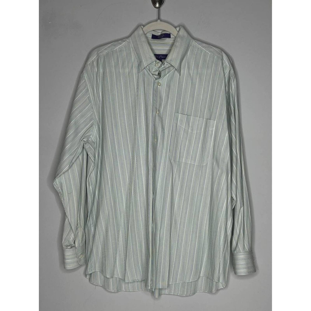 Alan Flusser Striped Button Down Dress Shirt Large